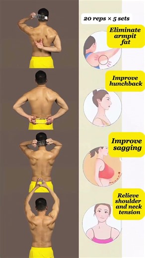 Fix Rounded Shoulders & Hunchback with One Water Bottle—Start Now! #abs #exercise #sports
