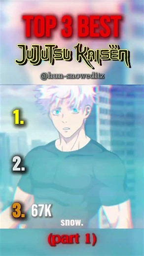 Top 3 best anime edits #jujutsukaisen #anime #top3best