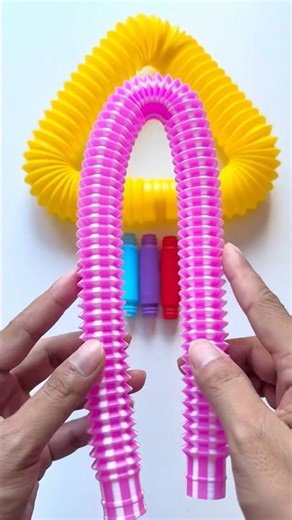 Gentle Pink POP Tube DIY ASMR 💕 Smooth, Calm & Crunchy Sounds #poptubesounds #relaxing