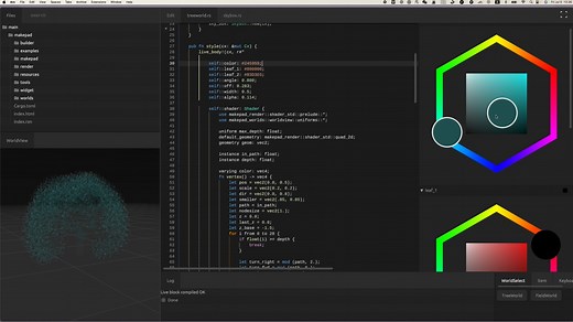 Rust 跨平台 UI 框架 makepad 展示