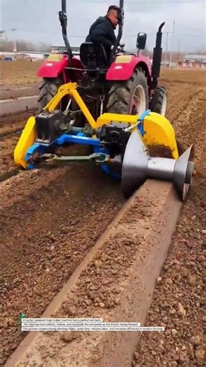 Genius Tractor Ridge Maker Machine | Perfect Soil Bed Forming for Modern Farming