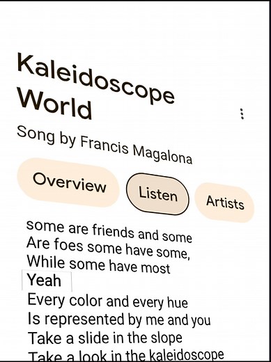 Kaleidoscope World by Francis Magalona - Lyrics