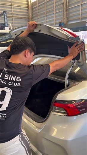 Teaching how to set the uneven rear door. This method works. #carrepair #ซ่อมรถ #สอนซ่อมรถ