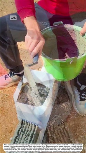 Technique for Spreading Mortar Using Homemade Serrated Mold