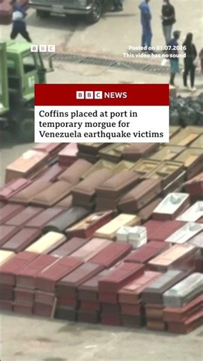 Port in Venezuela becomes temporary morgue for earthquake victims. #BBCNews