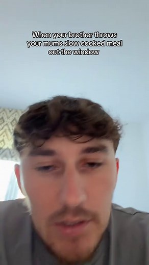 When your brother throws your mum's slow cooker meal out the window