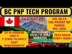 British Columbia PNP Tech Program 2023 | 29 In-Demand NOC's | Fastest Canada PR | | Dream Canada