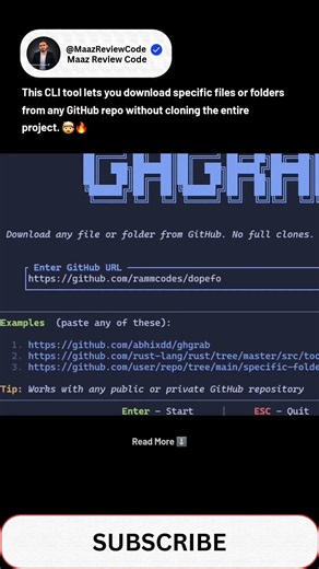 Download Any GitHub File Without Cloning! 🤯 | ghgrab #GitHub #Coding