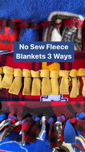 4.5K views · 63 reactions | These No Sew Fleece Blankets make great personalized gifts and they’re pretty easy to make! So the question is, who are you making one for and what print are you choosing for them? 樂 #nosewblanket #tieblanket #diygifts #handmadegifts | Selene Builds Things | Facebook