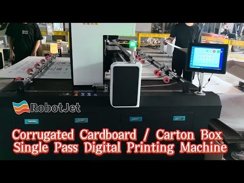 RobotJet Corrugated Cardboard / Carton Box Digital Printing Machine