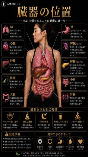 臓器の位置｜体の中はどうなっている？図解でわかる人体