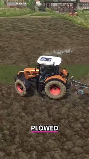 Tractor Goes CRAZY Fast Plowing Fields in Farming Sim! #shorts #farmersdynasty2