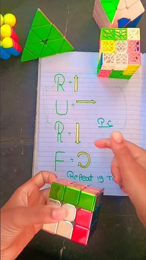 How to solve 3 by 3 Rubik's cube with algorithm new 😱😱#youtube #short #Rubik's Cube