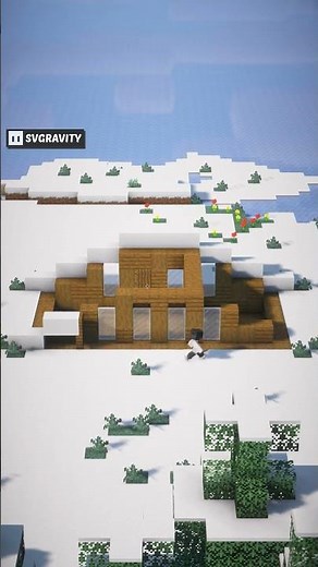 Minecraft : Build a Sunken Winter Cabin Quick Tutorial | #shorts
