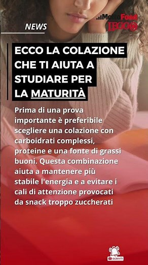 Consigli nutrizionali per affrontare la maturità