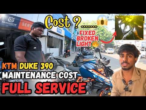 Duke 390 Gen 3 Service & Maintenance Cost ?🥵 Changed DRL Light Damaged Parts 🔥 #duke390 #service