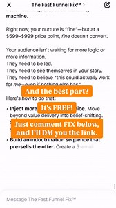 YOUR FUNNEL NEEDS THIS 👇 If your evergreen sales funnel isn’t converting—and you don’t know why—you probably don’t need a full rebuild. You need a second set of eyes to help you take a step back and see it more clearly. Because just guessing at what’s broken is one of the fastest ways to waste time, money, and momentum. So here’s what I do instead: I use a custom AI tool I created to audit every piece of my funnel—from opt-in to offer to emails—in under 10 minutes. No joke. My custom Funnel Fix