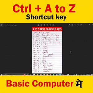 A to Z Basic Shortcut Key #computer #virals #keyboard #viralreelsfb #viralvideo | STP Computer Education
