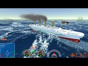 Britannic vs Cruise Ship but with Big Waves - Ship Handling Simulator - Ship Mooring 3D