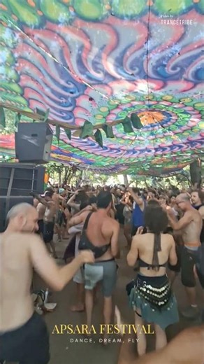 Dancefloor scenes from the beautiful Goa trance festival #apsara #hungary #psytrance #vibes #rave