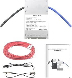 LB06A Smart Active Balancer BMS Lithium Battery Protection Board for Li-ion NCM LFP LiFePo4 Battery Management System 7S 8S 10S 12S 16S 17S 80A 24V 48V with APP Control (7-17S, 80A)