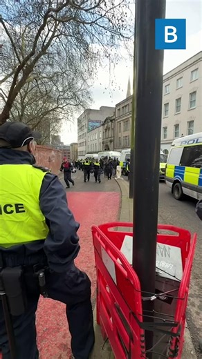 'Bristol Patriots' are marching through the city centre where they have been met by counter protestors The group has called the march 'Enough is Enough', and the target is UK Prime Minister Sir Keir Starmer | Bristol.Live