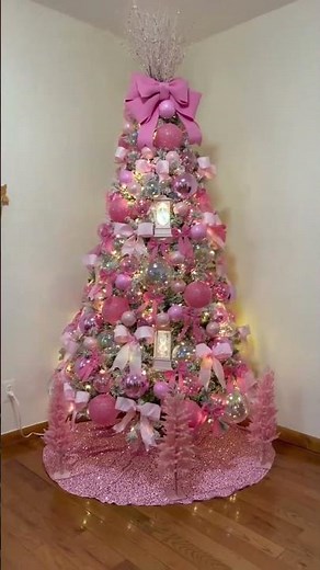 Decorate A Pink Christmas Tree #decor #decoration #christmastree #christmas #christmastrees