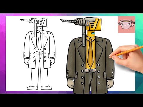 How To Draw Drillman from Skibidi Toilet Multiverse | Step By Step Drawing Tutorial