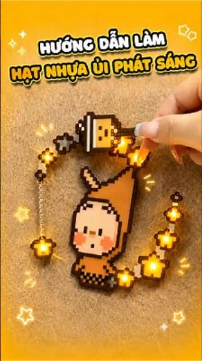 Hướng dẫn phát sáng hạt nhựa ủi siêu đơn giản #beads #crafts #diy
