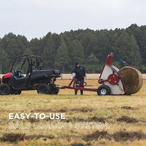 The Giltrap Bale Buggy can feed out all types of hay, straw, or silage round bales—no tractor or hydraulics needed! Simply tow it behind a road vehicle or side-by-side ATV. The ground-driven design uses a winch to load bales and is built to feed out with minimal pasture damage, all without the need for a tractor. Contact Giltrap AgriZone today for more info. Cambridge 07 827 7159 | Ōtorohanga 07 873 4004 | Rotorua 07 343 1915 | Taupō 07 376 1132 | Giltrap AgriZone