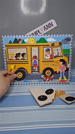 Fun bus wooden puzzle