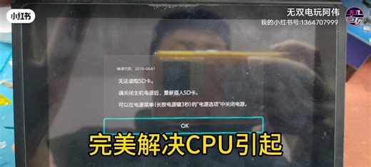 switch插入内存卡就报错2016-0641已经完美修复成功