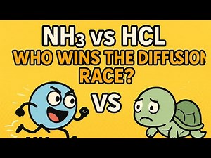 ||Diffusion ||Why ammonia gas diffuse faster than Hydrogen chloride gas?||