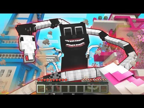 MOMON & ATUN SUDDENLY ATTACKED BY GIANT CARTOONCAT MINSTERS IN MINECRAFT @BANGJBLOX