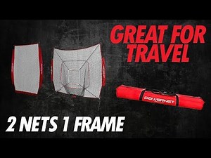PowerNet Baseball Softball Practice Net 7x7 Bundle + I-Screen (1 Frame + 2 Nets)