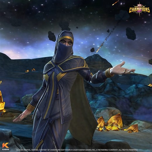Dust, the brave heart of the X-Men! Her unwavering faith and unique powers uplift young mutants. In her eyes, a tale unfolds – of faith, pain, belief, and bravery. 💫🌪️ | Marvel Contest of Champions