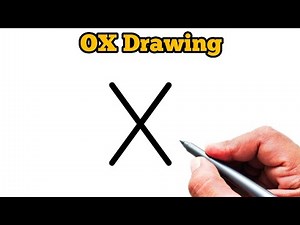How to draw OX from letter X | Easy OX Drawing for beginners