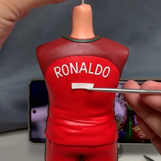 Watch me create a Cristiano Ronaldo Bobblehead using polymer clay! | Clayartisanjay