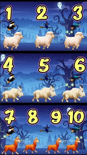 Spooky Farm Animal Counting Song for Kids Sheep Goat Llama Sounds #cocomomokidstv #animalsounds