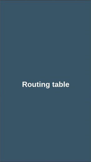 Routing table #computereducation