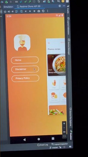 Recipe App UI in Android Studio | Food app in android studio Adobe XD to android Figma to mo