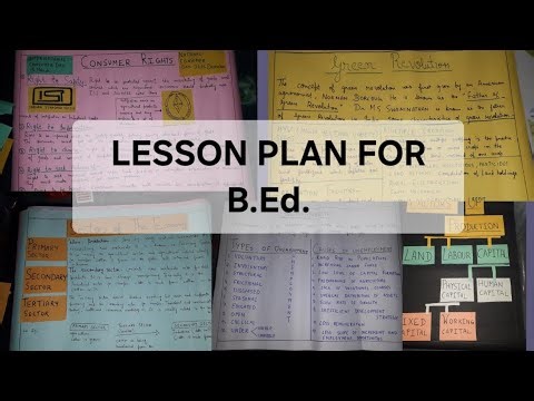 How to prepare lesson plan for B.Ed.