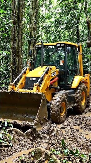 😱JCB Backhoe loader riding in Jungle off-road 🛠️⚙️#shorts #jcb #jcbmachine #offroad
