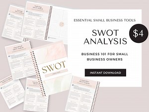 SWOT Analysis Workbook | Editable Canva Template | Upload to Goodnotes or Download Print - Etsy