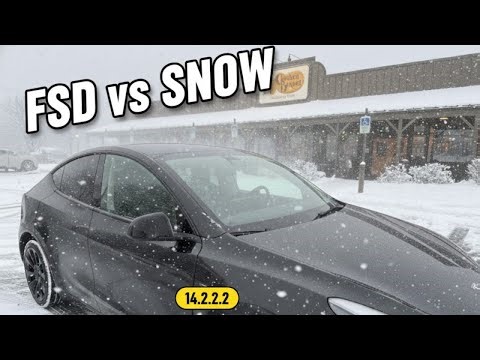 FSD 14.2.2.2 vs the Snow: A Historic Cracker Barrel Run Through Revolutionary Roads
