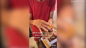 Woman shows off 24-year-old McDonald's burger