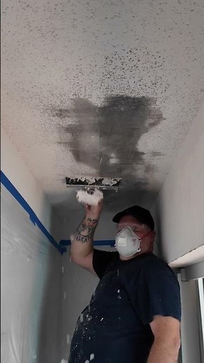 How I Made My Popcorn Ceiling Come Off SO EASY!