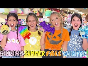 SPRING 🌸 VS SUMMER 🌞 VS FALL 🎃 VS WINTER ❄️ LEARNING EXPRESS SHOPPING CHALLENGE!