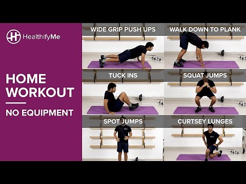 HOME WORKOUT WITHOUT EQUIPMENT By HealthifyMe | Full Body Home Workout For Beginners | HealthifyMe