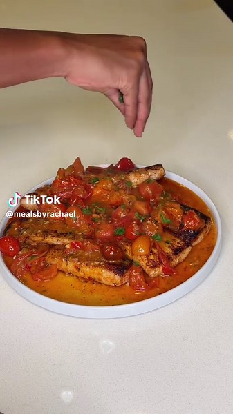 Delicious Mahi Mahi with Cherry Tomato Lemon Butter Sauce